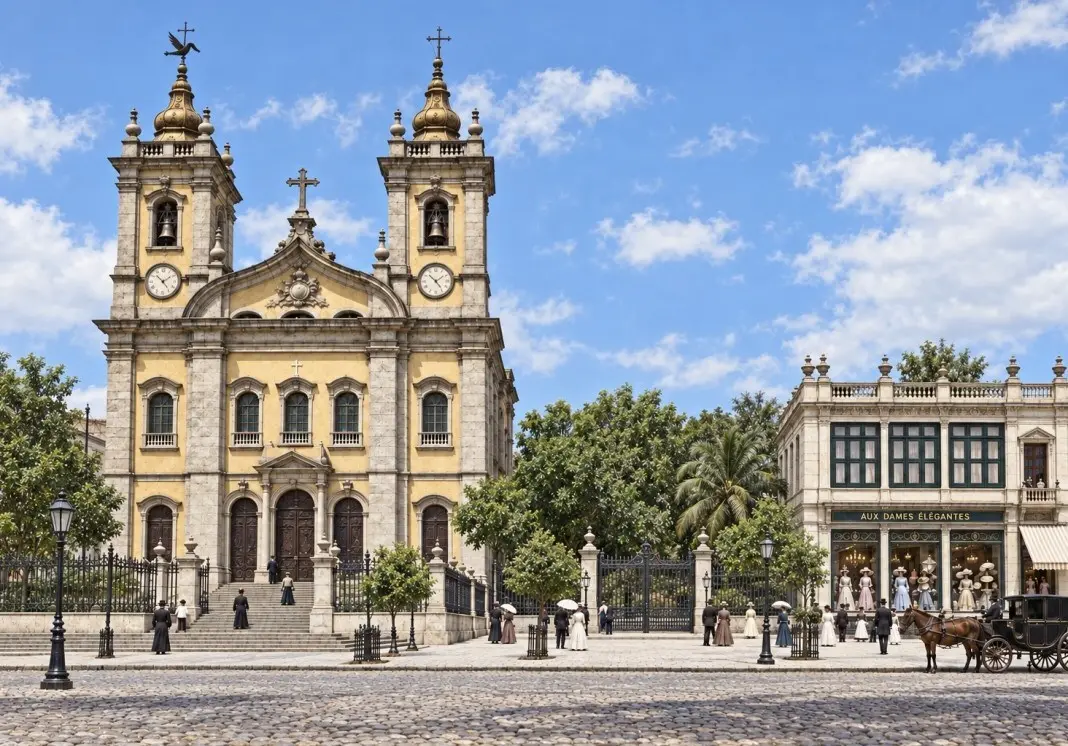 Aux Dames Élégantes existiu no Largo de São Francisco de Paula no Rio de Janeiro, vendendo roupas e acessórios desde 18…