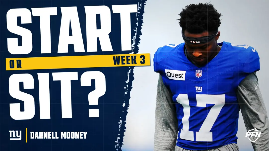Darnell Mooney está na 79a posição no ranking de receivers da semana 3, com apenas cinco alvos em 57 tentativas. Parece…