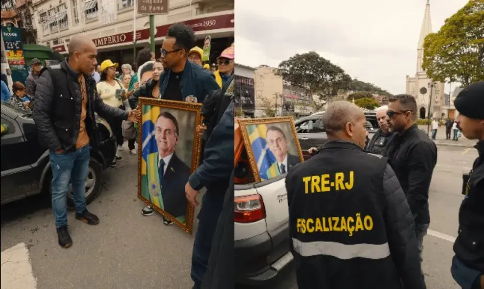 TRE-RJ autorizou a devolução do quadro de Bolsonaro para Rafael Satiê em Teresópolis. A apreensão inicial ocorreu por s…