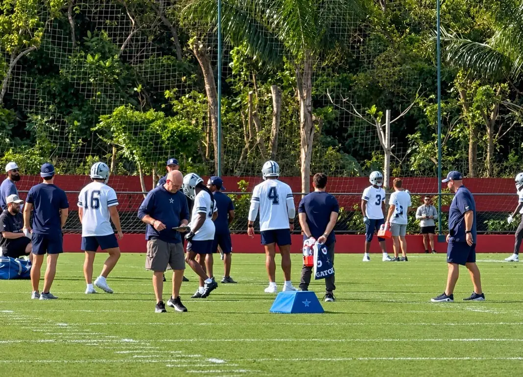 No Ninho do Urubu, os Cowboys treinaram sob regras rígidas, com foco no Dak Prescott, longe dos holofotes. A operação s…