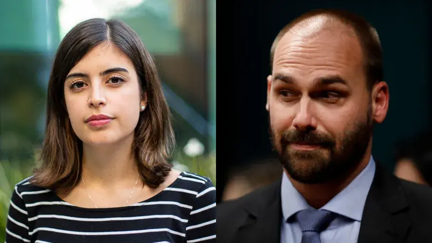 Eduardo Bolsonaro foi condenado a um ano de detenção pelo STF por difamar Tabata Amaral, com 7 votos a 3. A pena, que s…
