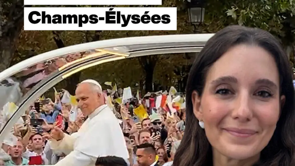 Cem mil pessoas reunidas para Missa ao ar livre na Champs-Élysées, em Paris, com o Papa Leo XIV. É impressionante ver t…