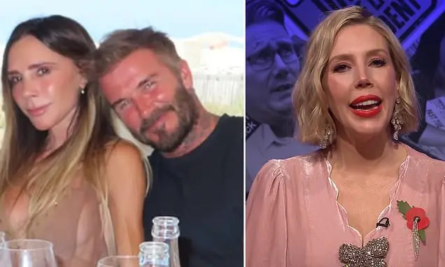Victoria Beckham recebeu buquê de flores de David depois que Katherine Ryan pediu desculpas por uma piada. Um gesto de …