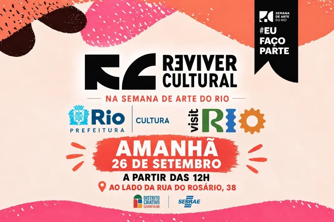 Centro do Rio com programação de arte e cultura neste sábado 26 de setembro, com oficinas de pandeiro e graffiti, além …