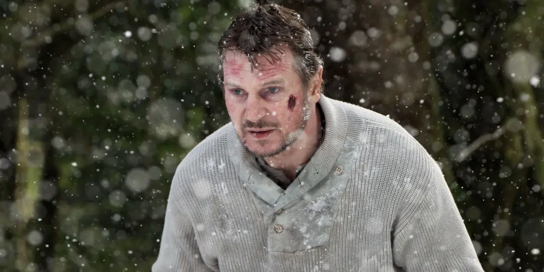 Liam Neeson com The Grey, filme de 2012, bateu mais de 80 milhões de dólares de bilheteria. É bom ver que um filme assi…