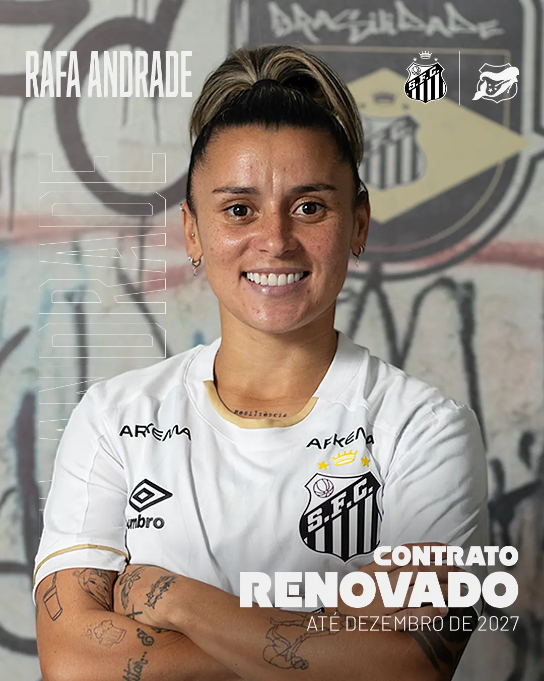 Rafa Andrade continua no Santos Futebol Clube até 2027, renovando contrato com as Sereias da Vila. Curto muito ver um j…