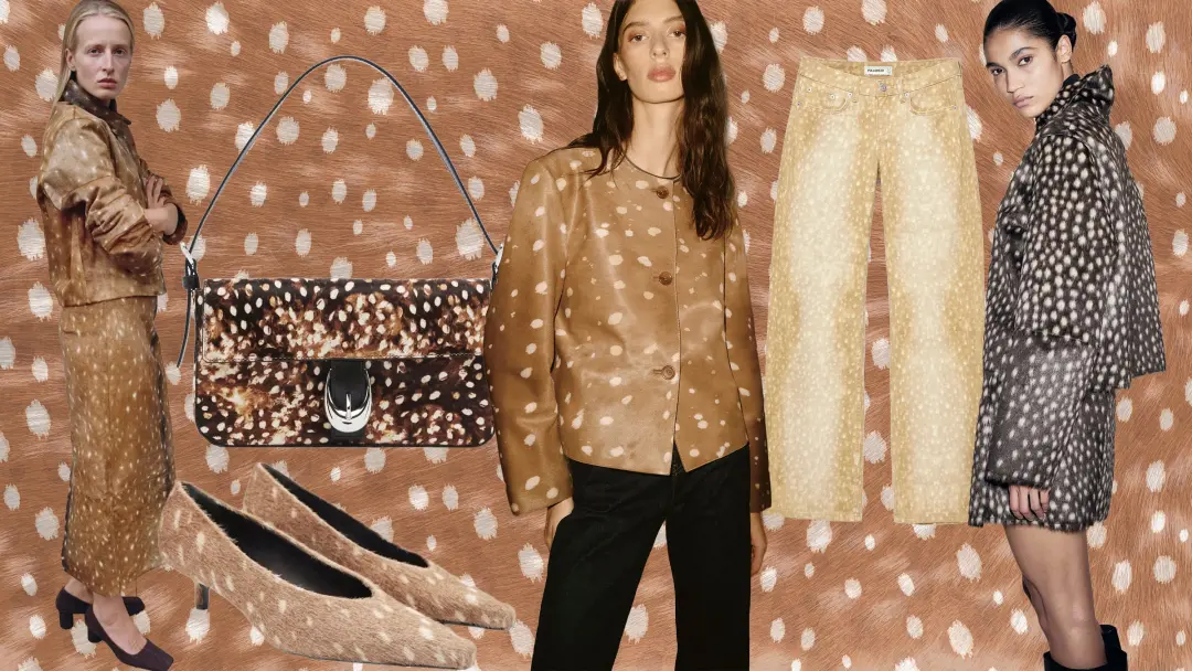 Copenhague Fashion Week trouxe o Bambicore, um estampado suave de cervatillo, em vez do leopardo comum. Acho interessan…