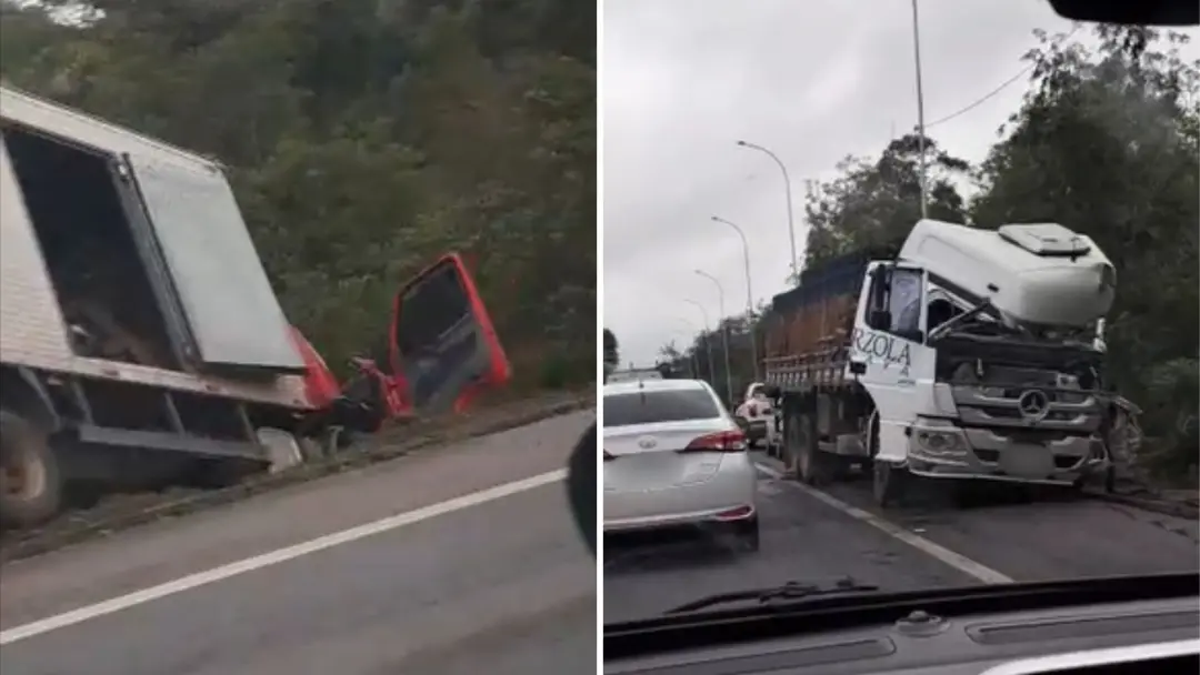 Motorista morreu após batida entre dois caminhões na BR-101 em Sooretama. O acidente parou a rodovia por três horas, e …