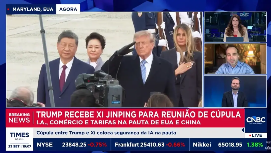Trump recebendo Xi Jinping pessoalmente no aeroporto enquanto faz acusações contra a China parece um gesto incomum. Ess…