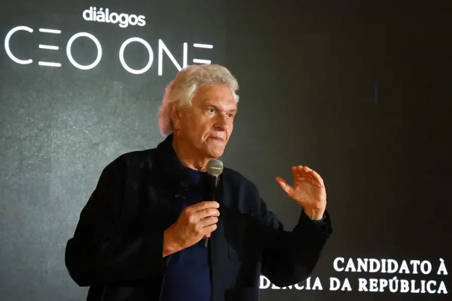 Caiado diz que Lula e Flávio Bolsonaro estao jogando abaixo debates presidenciais durante campanha em São Paulo. É preo…