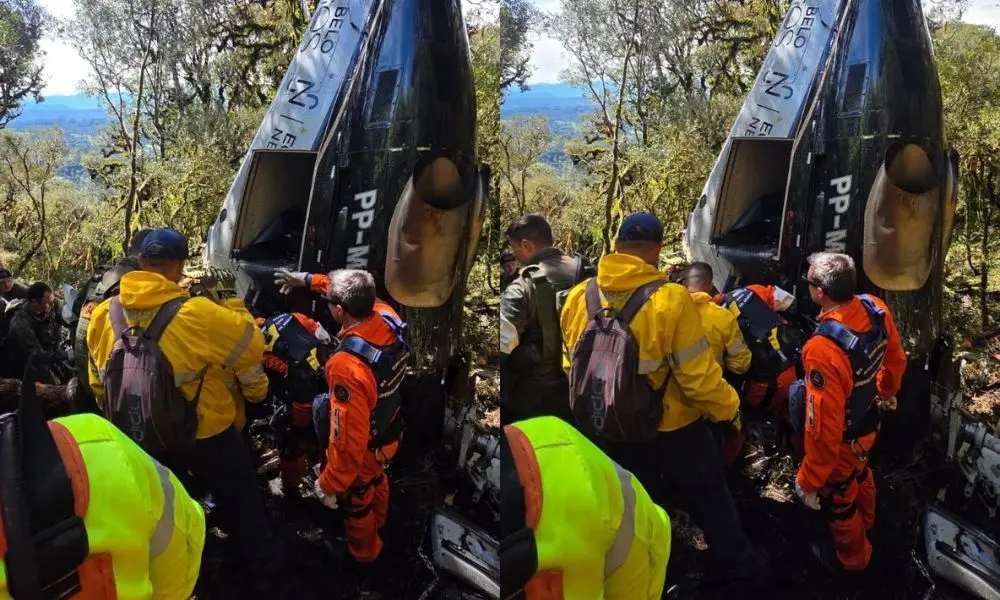 Cinco corpos de ocupantes de helicóptero foram retirados dos destroços em Urubici, Santa Catarina. A operação de busca …