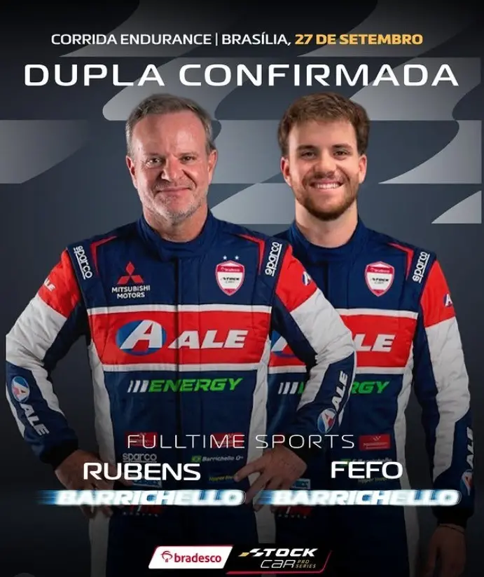 Barrichello confirmado para a primeira prova de endurance da Stock Car em Brasília, entre 25 e 27 de setembro. Um bicam…