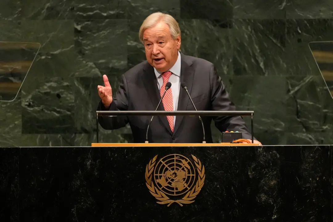 ONU, Nova York, última fala de Guterres sobre as grietas do mundo virando abismos. A introdução da inteligência artific…