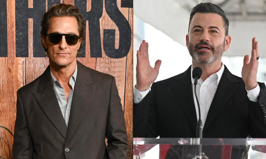 Matthew McConaughey e Jimmy Kimmel tiveram um momento bem inusitado no banheiro do Emmy, durante o In Memoriam por Clet…