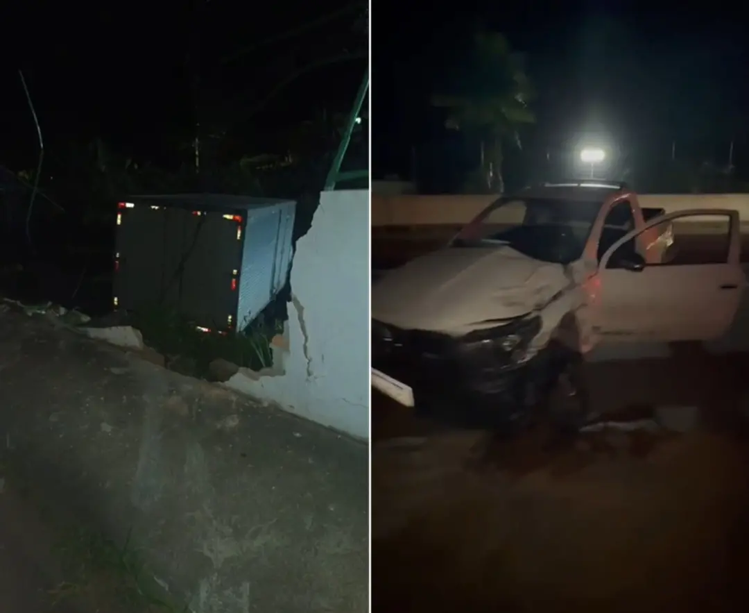 Santo Antônio de Pádua, na RJ-186, um caminhão despencou na ribanceira após colidir com um carro. O fato mostra como a …