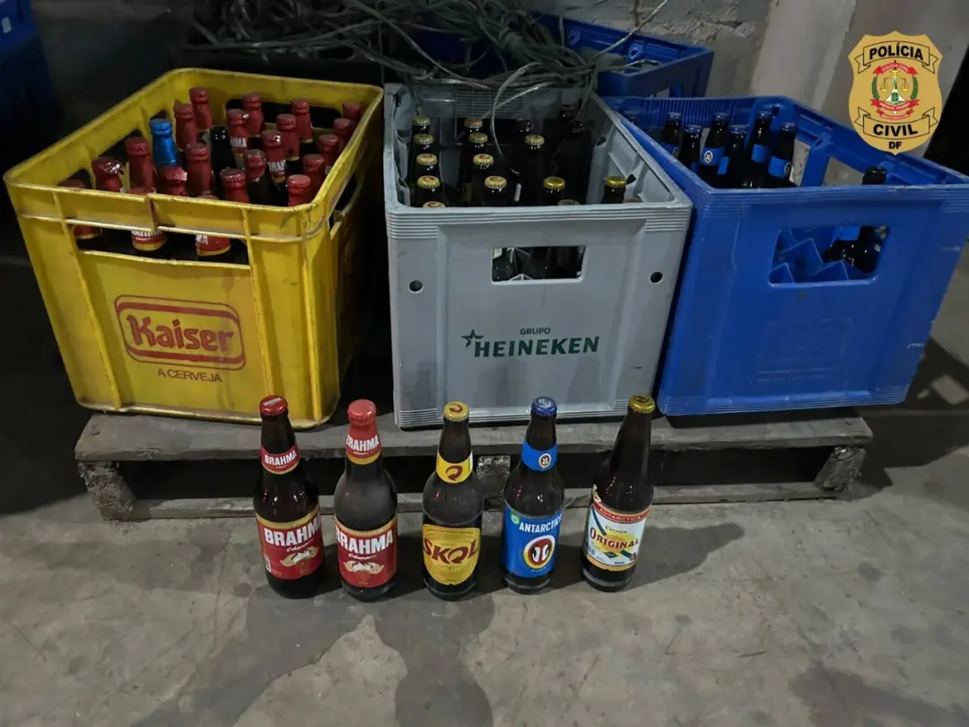 Sobradinho II, prisão de homem por fraude na cerveja. Adulterar cerveja barata e vender como marca cara é um golpe baix…