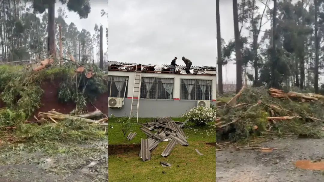 Escolas e plantação no Oeste do Paraná foram atingidas por um temporal na madrugada de 10 de setembro. O evento, inicia…