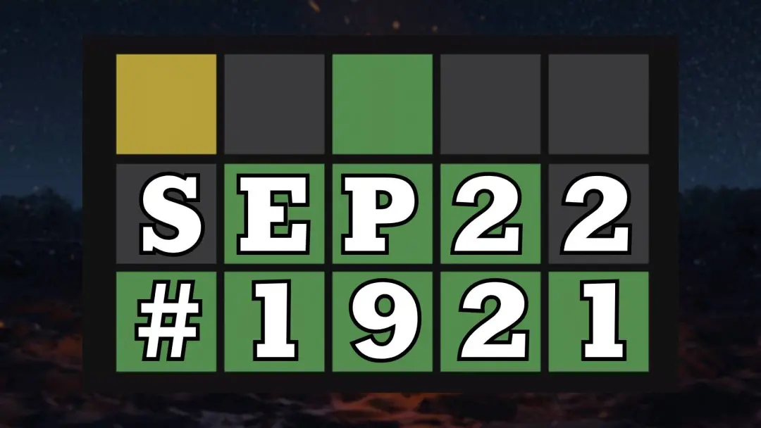 Puzzle Wordle número 1921 do dia 22 de setembro de 2026 tem o desafio não ser a resposta, mas os últimos palpites que a…