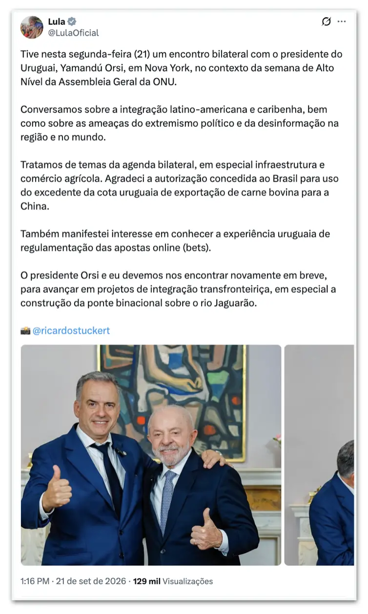 Uruguai cedeu cota de carne bovina para a China, autorizando o Brasil a usar o excedente. Isso ajuda o país a vender ma…