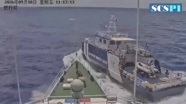 Colisão entre embarcação da Guarda Costeira chinesa e navio filipino aconteceu perto da costa de Palawan. É preocupante…