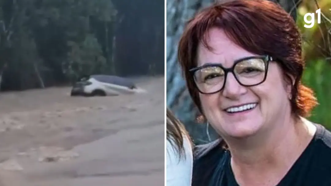 Serra Gaúcha: mulher de 58 anos foi resgatada antes do carro ser levado pela enxurrada em Flores da Cunha. A correnteza…