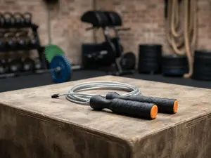 Corda de pular de aço está com 25% de desconto para quem busca exercício rápido. Nessa modalidade, a intensidade do tre…