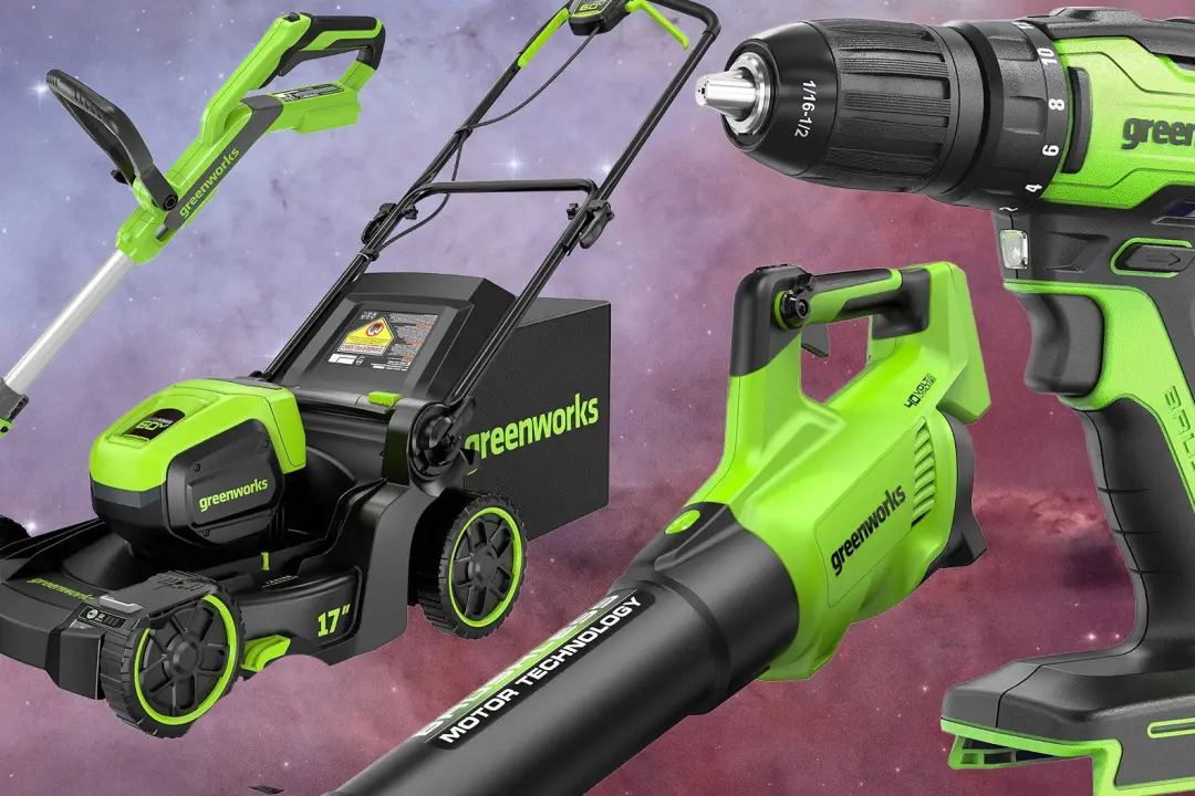 Trimmer e Blower da Greenworks com preços reduzidos na Amazon, tipo o trimmer saindo por 71,99 dólares. Isso é um ponto…