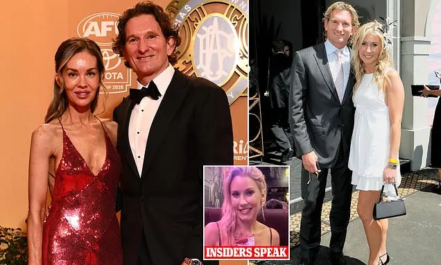 Natalie Young, parceira de James Hird, foi apresentada no Brownlow após dois anos de relacionamento iniciado no Tinder.…
