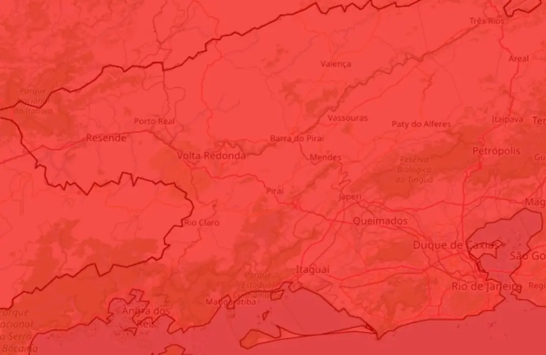 O INMET avisou onda de calor de grande perigo no Sul do Rio e Costa Verde, começando no sábado e indo até quarta, com t…