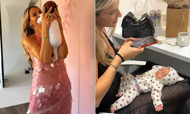 Vogue Williams compartilhou fotos do filho Remy três semanas depois do parto. É bom ver a retomada das atividades, mas …