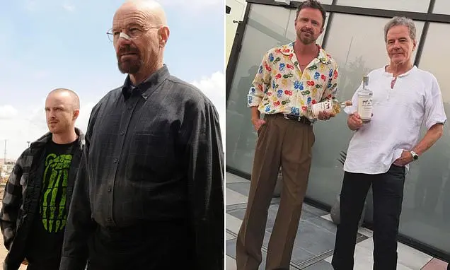 Bryan Cranston e Aaron Paul lançaram negócio de tequila após o fim da serie. A uniao deles transcendeu a tela, mostrand…