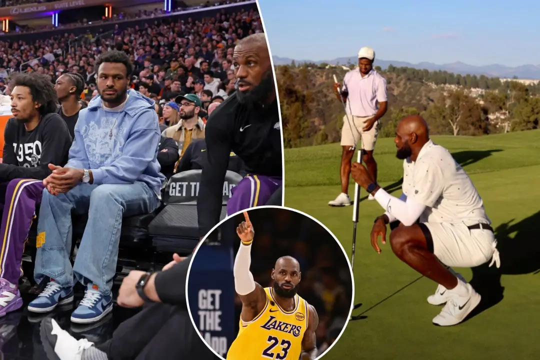 LeBron James postou vídeos dele com o filho Bronny no golfe, dizendo que momentos assim com o pai são muito especiais. …
