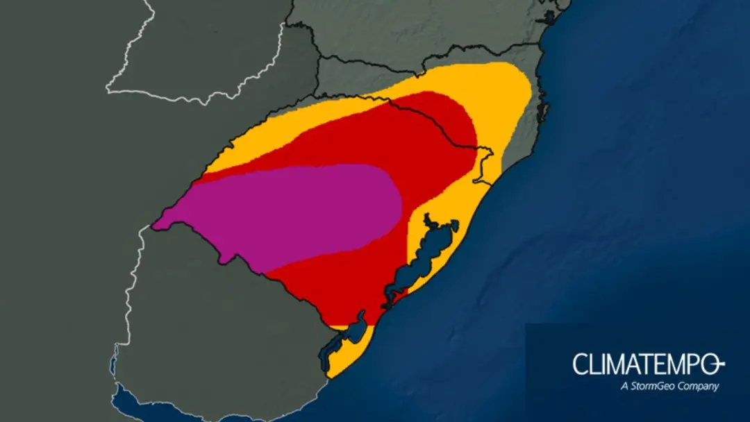 Ventos de até 100 km/h e tempestades severas no Rio Grande do Sul neste fim de semana. Risco de corte de energia e qued…