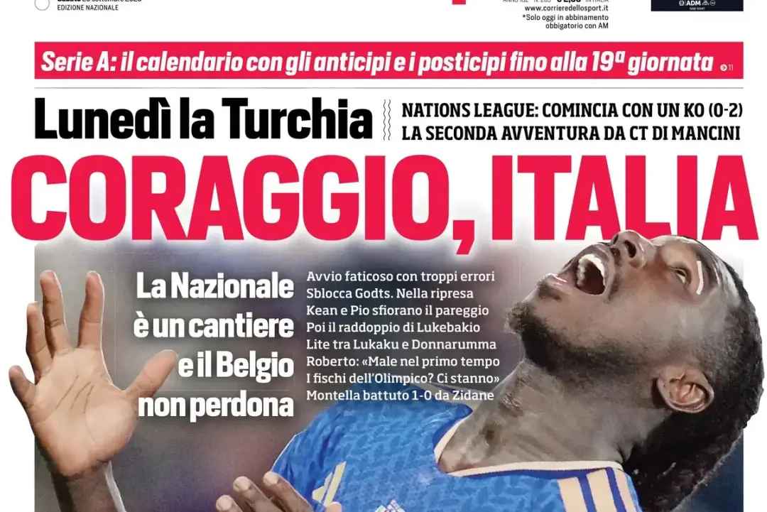 A Itália levou um 0 a 2 da Bélgica no início da nova gestão do Mancini. Jogada lenta e muitos erros no campo, o começo …