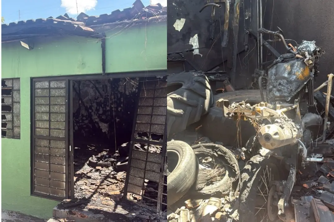 Incêndio no sindicato de empresas de segurança em Campo Grande na manhã de sábado. O fogo atingiu a área de uma academi…