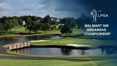 Yuna Nishimura bateu 63s duas vezes seguidas em Arkansas, liderando por cinco tacadas no campeonato. O jogo de golfe mo…