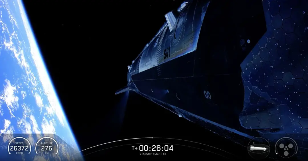 Starship tá em órbita, o voo de teste número 14 aconteceu em South Texas. Esperava um salto na cotação, mas a ação caiu…