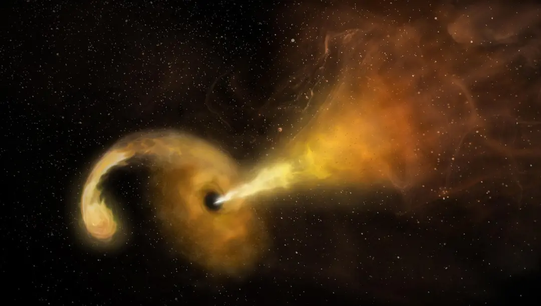 Jatos ionizados saem de buracos negros de massa estelar e supermassivos. Apesar de comerem matéria de estrelas companhe…