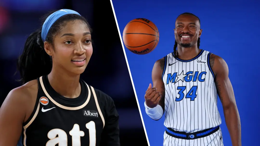 Wendell Carter Jr. apareceu no Magic Media Day usando os tênis da Angel Reese. É uma forma simples de dar apoio à coleg…