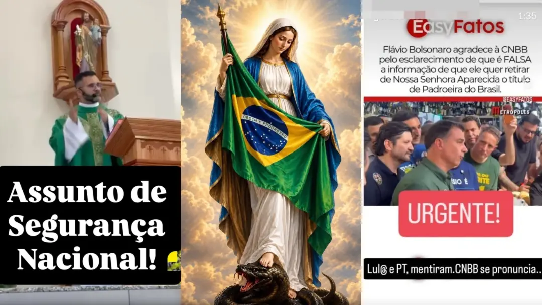 Influensores católicos defenderam Flávio Bolsonaro após a polêmica com Nossa Senhora Aparecida. Eles apontam a proximid…