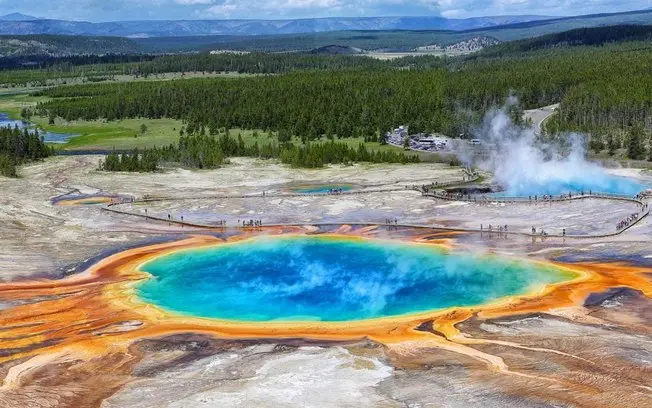 Yellowstone, um dos supervulcões nos Estados Unidos, tem potencial de liberar 1.000 quilômetros cúbicos ou mais em uma …