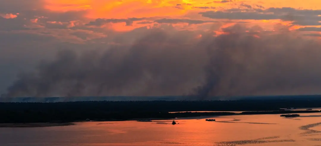 Incêndio em área de vegetação em Cacau Pirêra, Amazonas, foi controlado por bombeiros após atingir 441 hectares. Esse f…