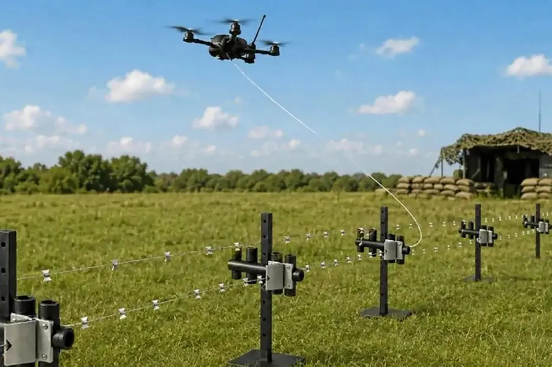 Drone de ataque russo é parado por cerca de dezenas de quilômetros de cerca de navalhas em Ucrânia. A tecnologia faz o …