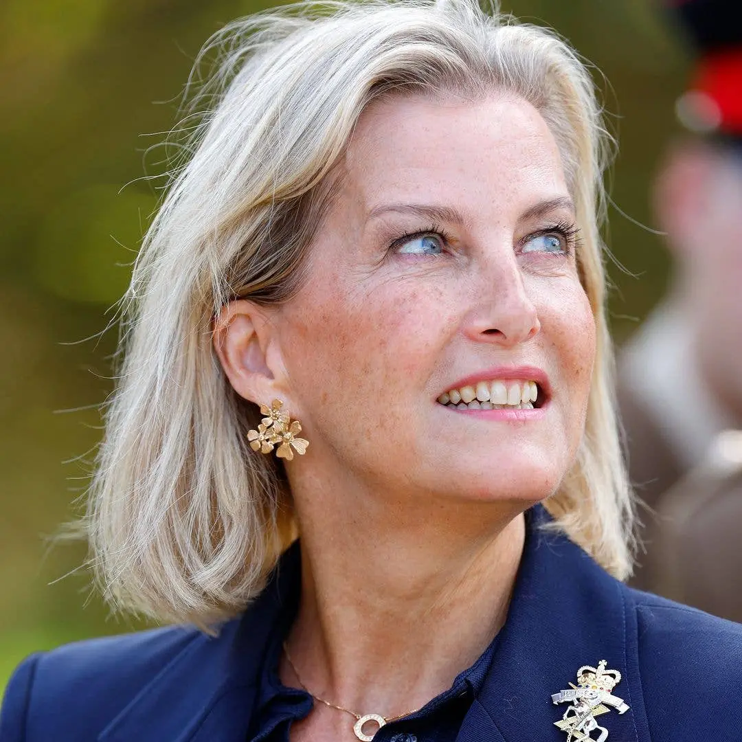 Duchess Sophie usou um blazer Alexander McQueen de 2 mil libras no evento REME Memorial Day. Acho que o alfaiataria de …