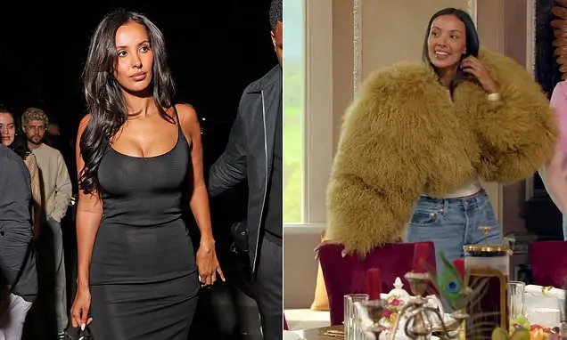 Maya Jama defendeu seu casaco Honey Monster no programa Celebrity Traitors, enquanto se veste de um LBD para festa em P…