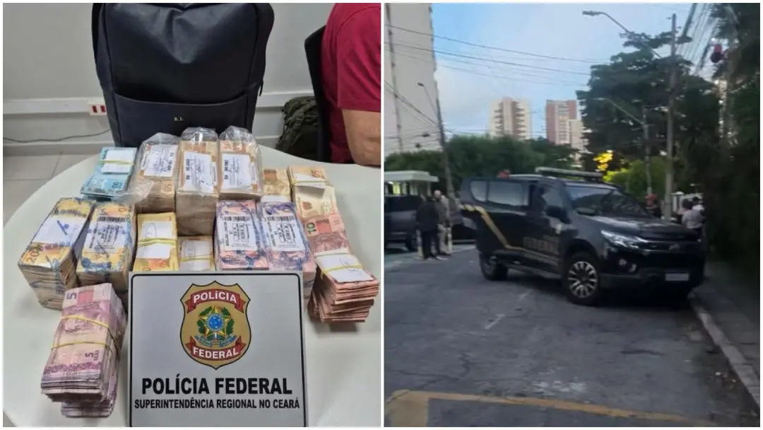 R$ 1 milhão apreendido no Ceara em ações contra crimes eleitorais. A polícia federal cumpriu 36 mandados e prendeu um h…