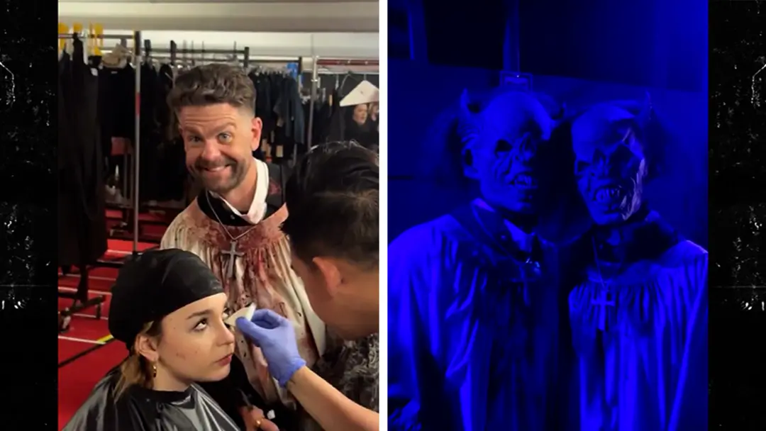 Jack e Pearl Osbourne viraram atores de susto na casa de terror do Ozzy em Halloween Horror Nights. Achei legal ver com…