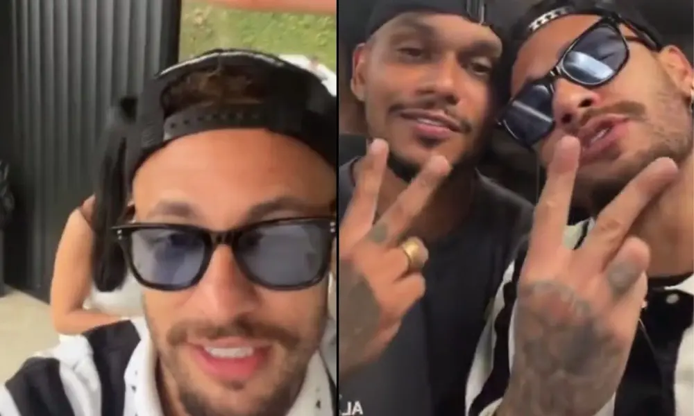 Neymar chegou à seção eleitoral em Santos por volta das 16h30, vestindo camisa do Santos. O gesto feito foi interpretad…