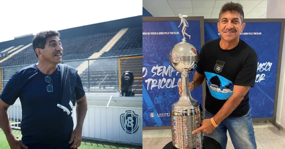 Nildo Bigode, ídolo do Grêmio e cria do Remo, joga contra o Tricolor na Série A, quarta-feira, no Mangueirão, em Belém.…