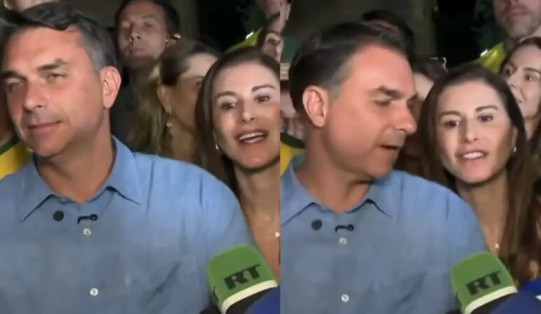 Fernanda Bolsonaro fez uma pergunta ao vivo durante o pronunciamento de Flávio Bolsonaro em Brasília, questionando a au…